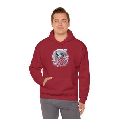 ARVVE Motion Howling Wolf Men's Hoodie Sweatshirt - Cozy - Image 34