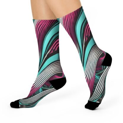 ARVVE Motion Colorful Striped Cushioned Crew Socks - Image 2