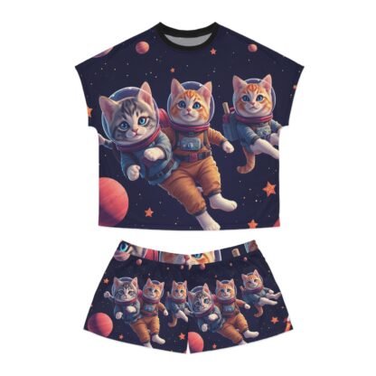 ARVVE Motion Cosmic Cat Women's Short Pajama Set - Comfy - Image 5