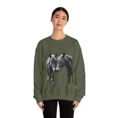 ARVVE Motion Loving Horses Crewneck Sweatshirt - Cozy - Image 7