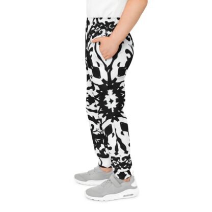 ARVVE Motion Youth Joggers Stylish Black and White-Trendy - Image 3