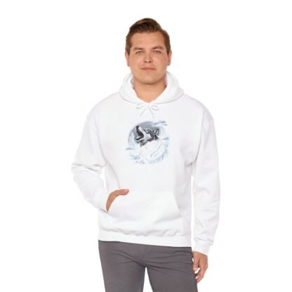 ARVVE Motion Howling Wolf Men's Hoodie Sweatshirt - Cozy