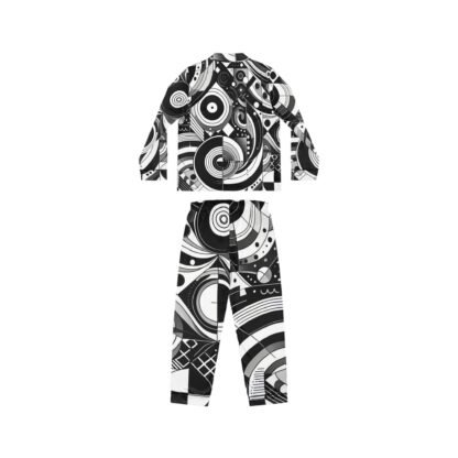 ARVVE Motion Chic Black & White Satin Pajamas for Women - Image 6