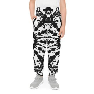 ARVVE Motion Youth Joggers Stylish Black and White-Trendy