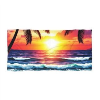 ARVVE Motion Tropical Sunset Beach Towel - Vibrant Summer