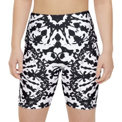 ARVVE Motion Women's Workout Shorts Stylish Black and White