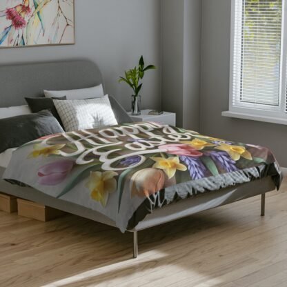 ARVVE Motion Microfiber Blanket Happy Easter Velveteen - Image 8