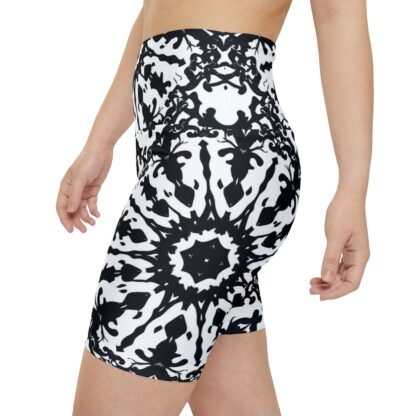 ARVVE Motion Women's Workout Shorts Stylish Black and White - Image 3