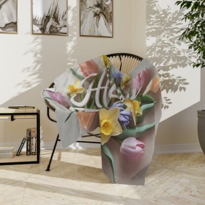 ARVVE Motion Microfiber Blanket Happy Easter Velveteen - Image 4