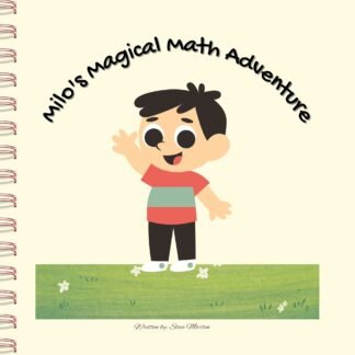 Illustration of Milo with the glowing number Zero, holding puzzle pieces in Numberville — cover of “Milo’s Magical Math Adventure.”